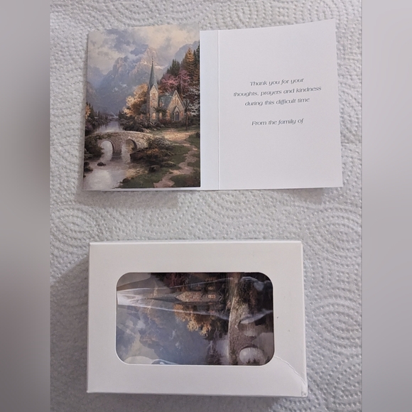 Thomas Kinkade Mountain Chapel Thank You Cards (Pack of 25) - Picture 4 of 6